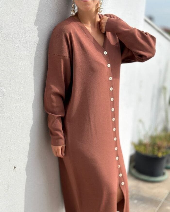Robe Cardigan à boutons - Image 6