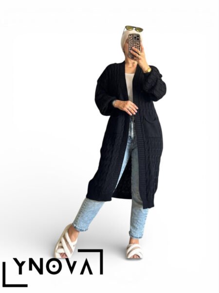 Cape Tricotée Oversize Femme - Image 5