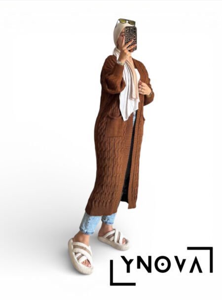 Cape Tricotée Oversize Femme - Image 4