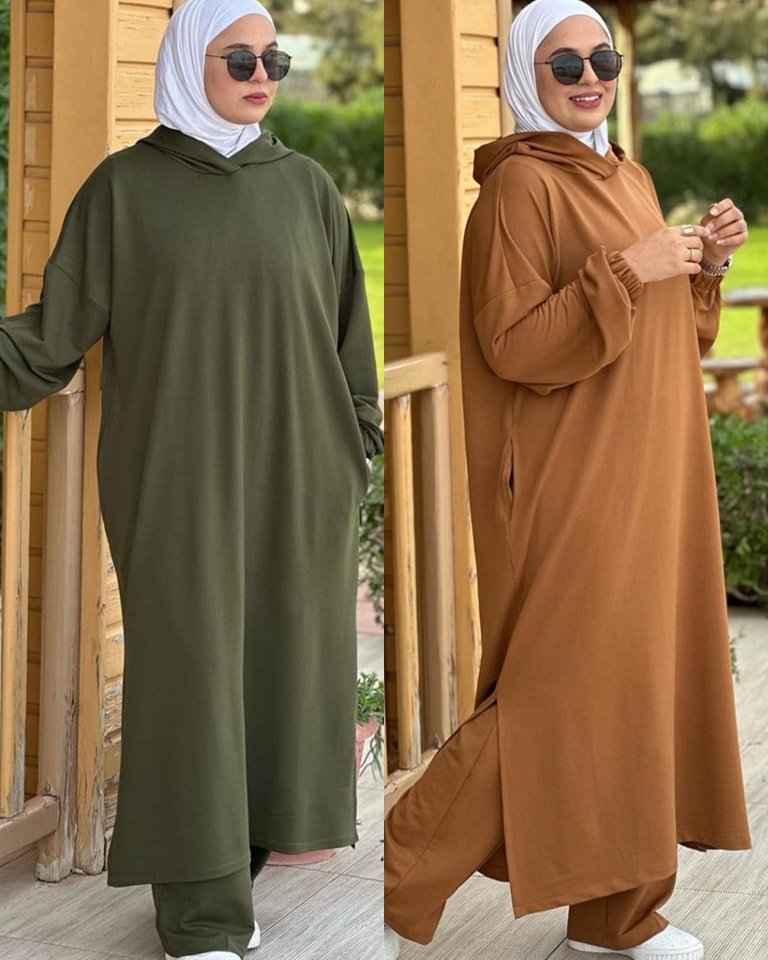 1761057926_IMG-20250920-WA0150(1) Ensemble Femme 2 Pièces Maroc – Tunique Longue & Pantalon Moderne - Image 1